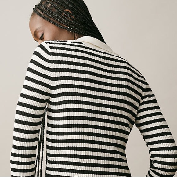 Anthropologie Maeve Bell-Sleeve Polo Sweater - Picture 6 of 8